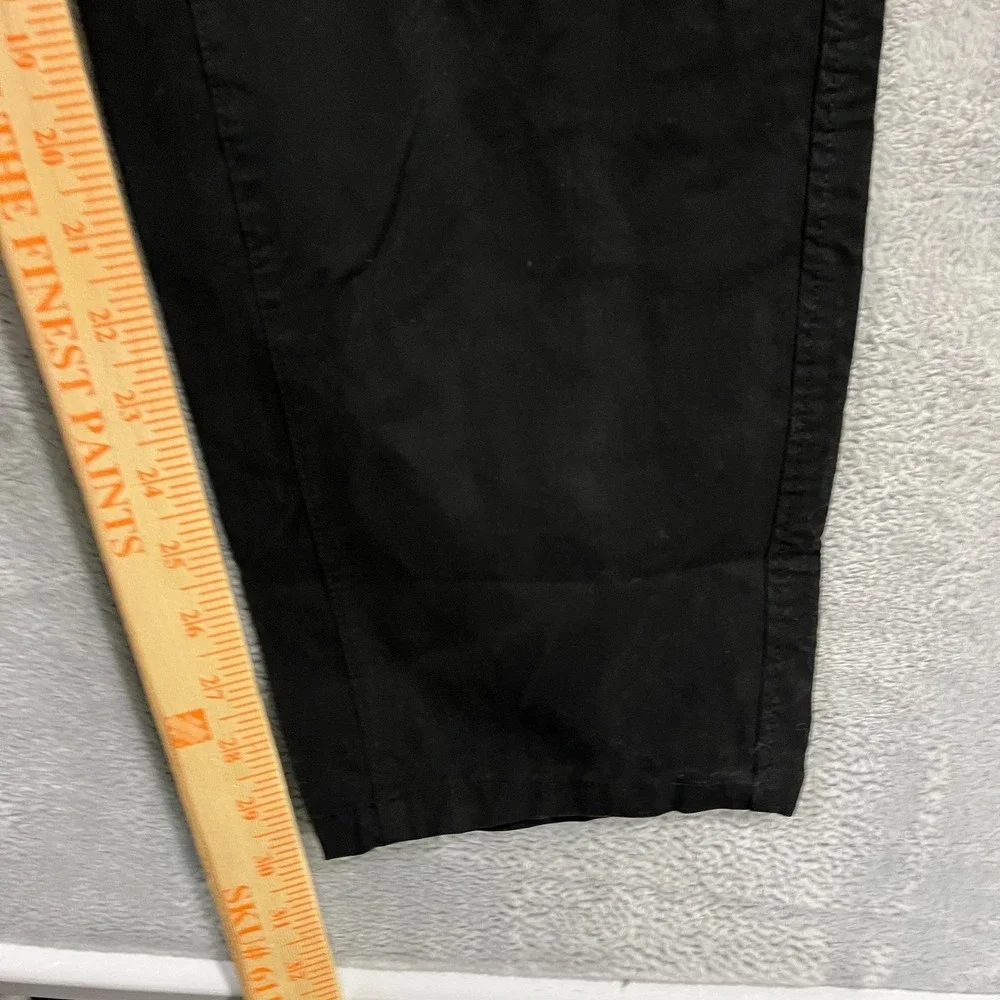 Eddie Bauer Women 22W Slim‎ Voyager High Rise Chino Stretch Quick Dry Black